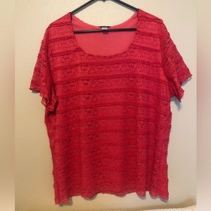 CJ Banks Lacy Shirt 2X